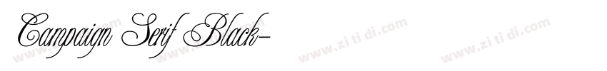 Campaign Serif Black字体转换